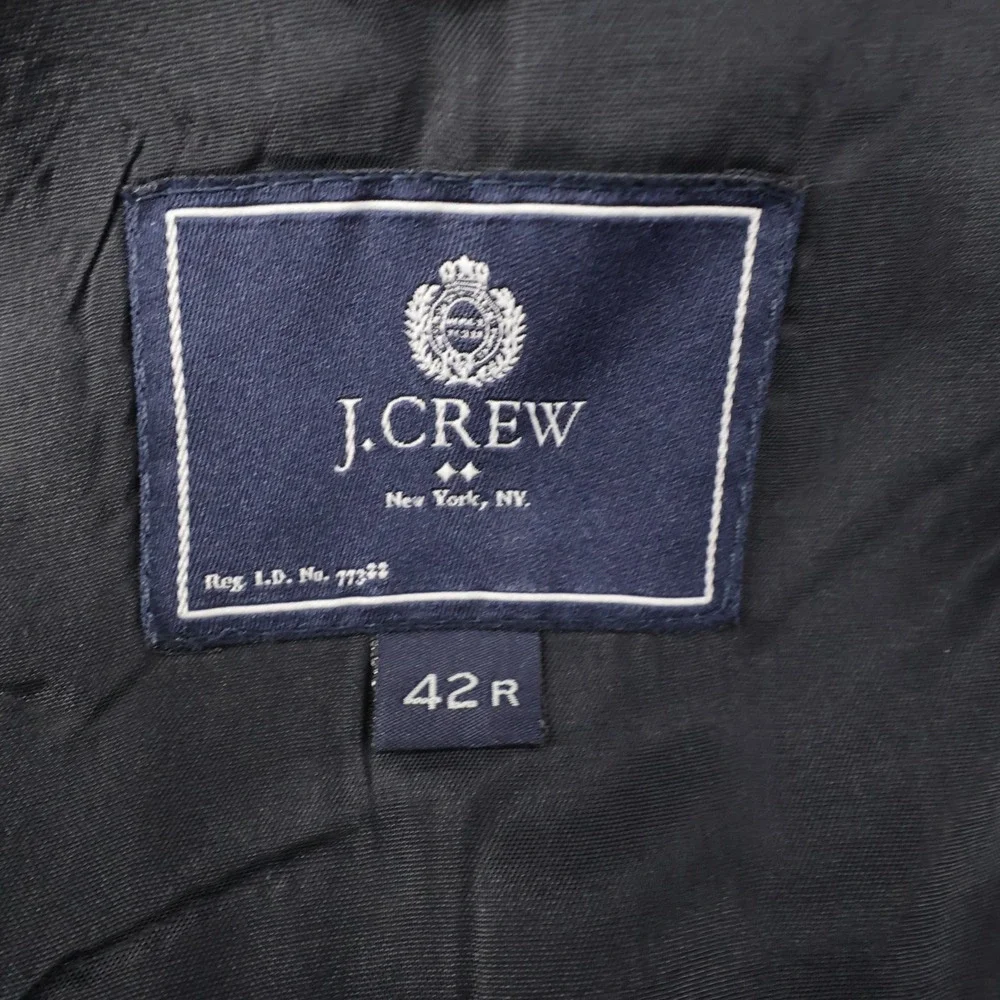 J. Crew Thompson 100% Wool 2-Piece‎ Suit Grey Mens 42R 34x28